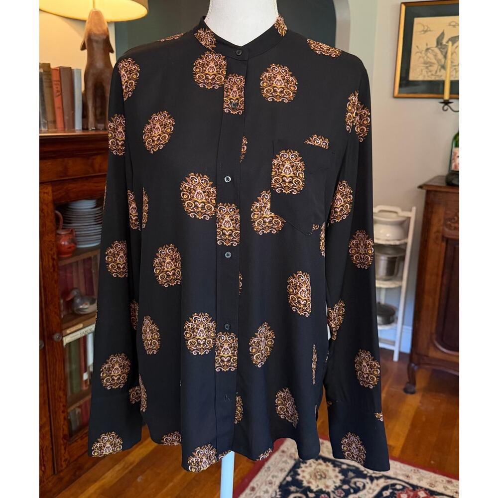A.L.C. Silk Long Sleeve Top, Size 8